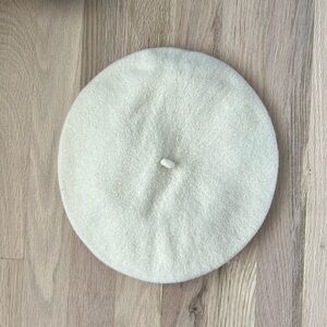 Cream berret hat